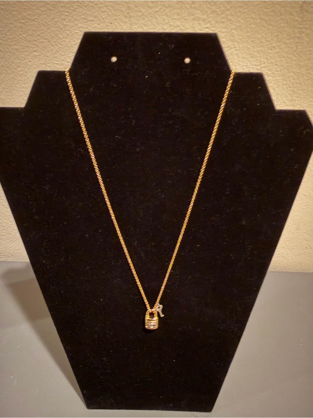 Coach Two Toned Lock and Key Necklace 16” - 18” chain